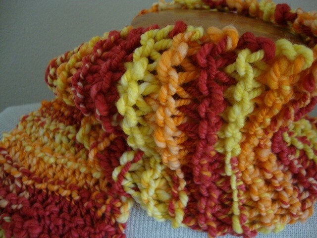 knitted wool scarf. Hand knit wool scarf,