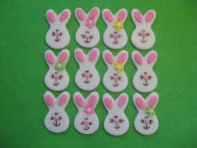 easter cupcakes fondant. Easter Bunny Cupcake Toppers