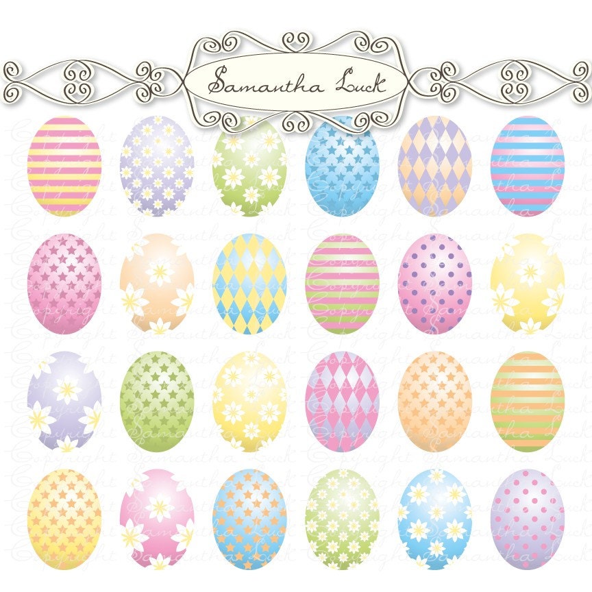 easter eggs pictures clip art. Pastel Easter Eggs Clip Art - Commercial Use. From samanthaluck