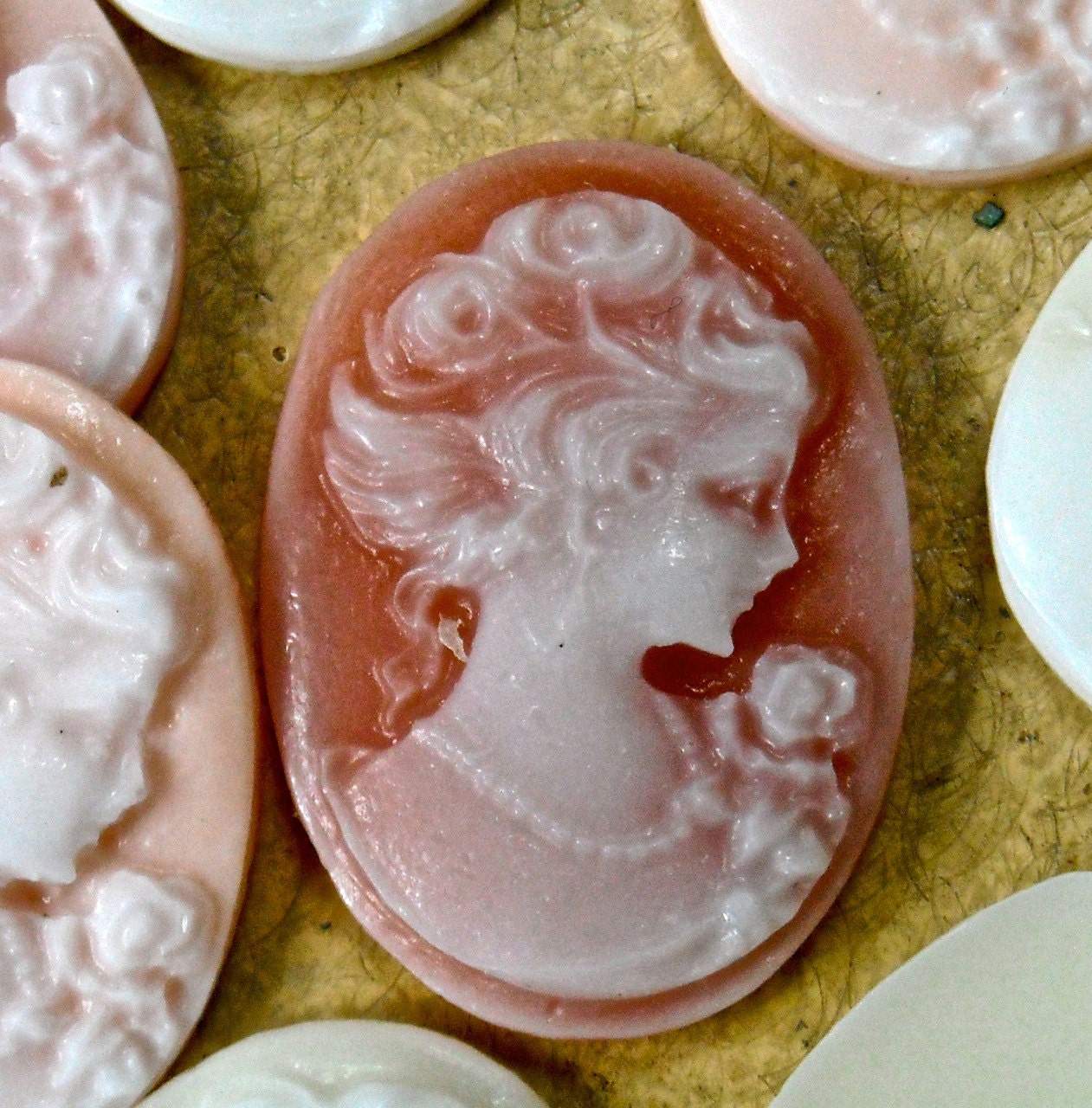 resin cameo cabochon jewelry