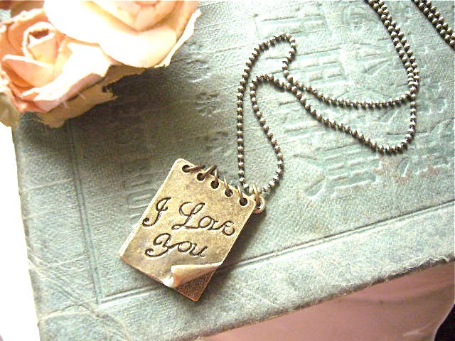 I Love You Notebook. Notebook, I Love You Charm Necklace. From ninexmuse