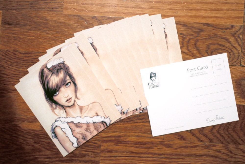 Photo of Danny Roberts Art Post Cards of my girl