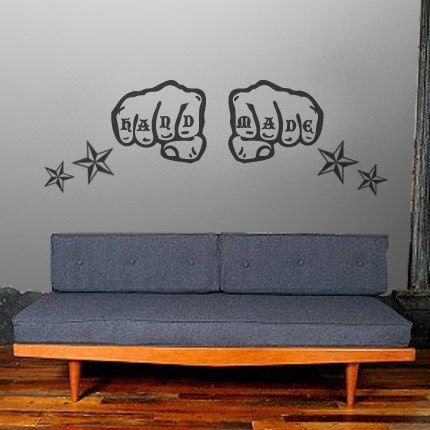 CUSTOMIZABLE KNUCKLE TATTOO WALL DECAL ART PROJECT. From HutchMe