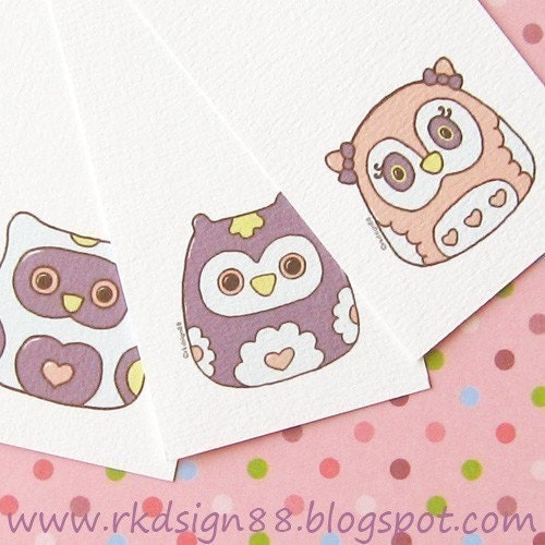 rkdsign88.blogspot.com etsy owl printable pdf fun illustration nursery drawing art print cute whimsical reproduction