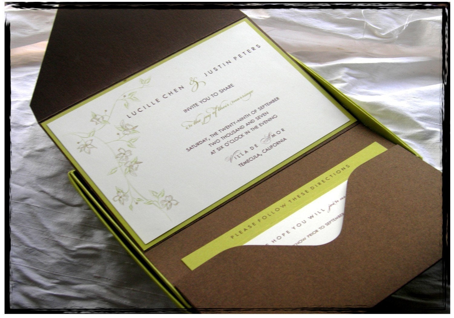 pocket wedding invitations