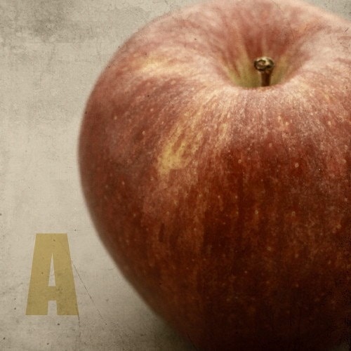 A is for..a 5x5 print .apple.