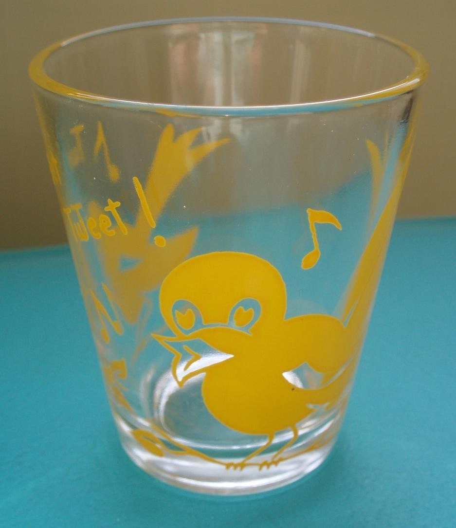 adorable and kitschy birdie shot glass! Tweet tweet!