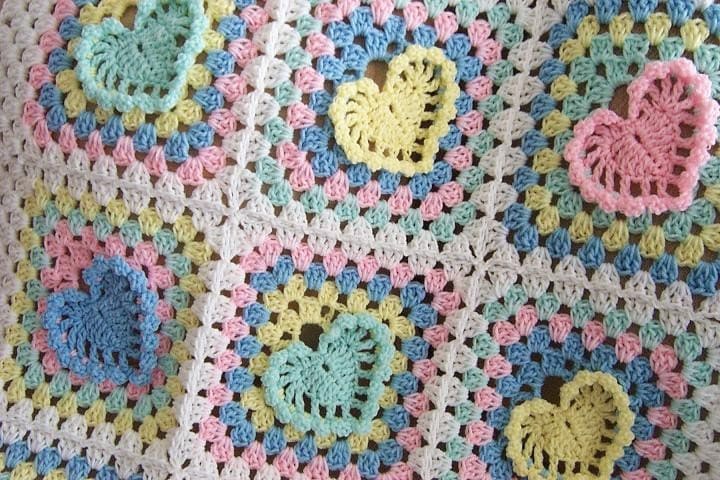 Crocheted Baby Blankets, Crocheted Edge Fleece Baby Blankets