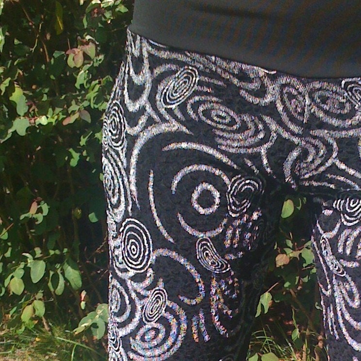 Black and White Spiral Sassy Pants A