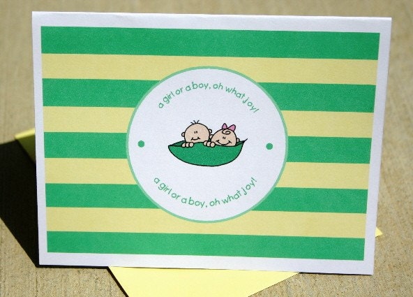 Personalized notecards pea pod