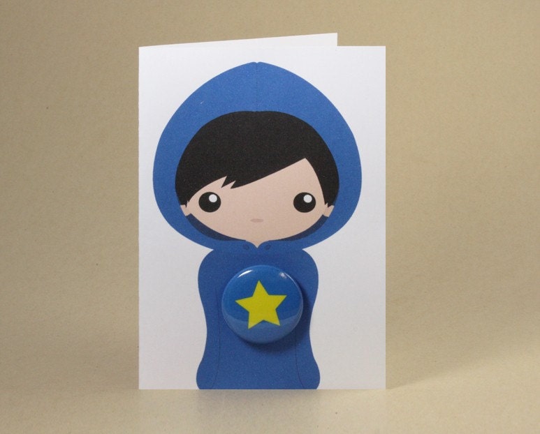 Hoodie Boy Gift Card featuring Star 