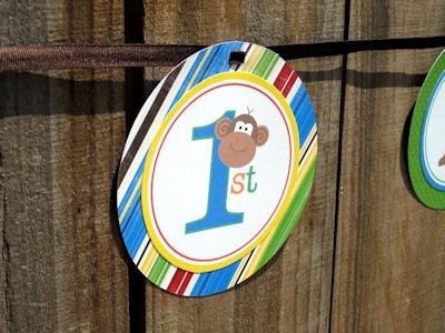 NEW Monkey Bright Smash Cake Toppers 