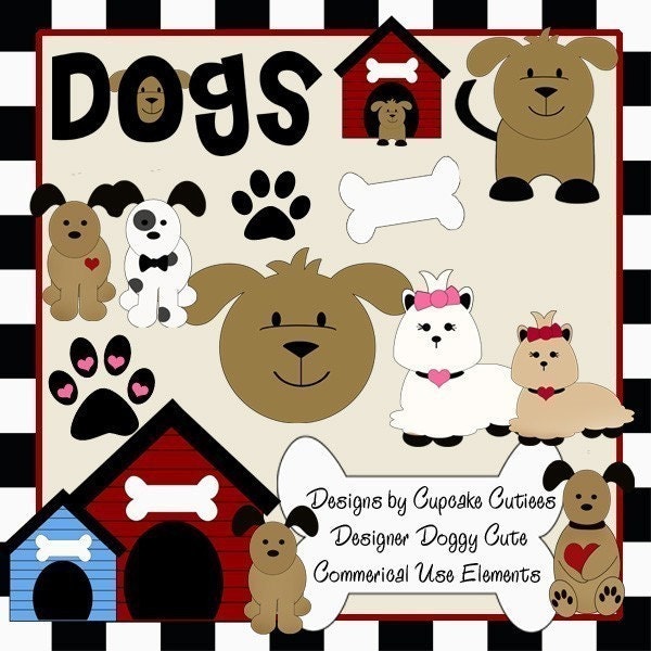 dog bone clipart. Doggy Cute Clipart Commercial