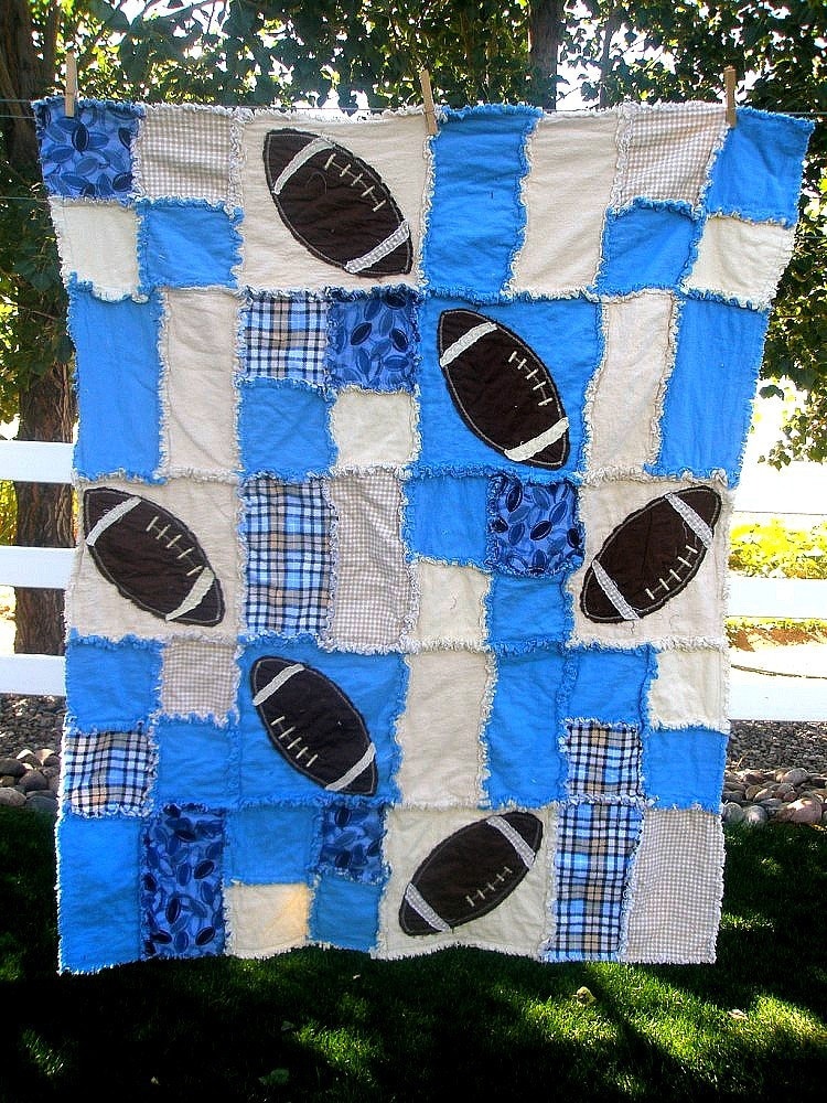 PATTERN Football Rag Quilt Quick and
