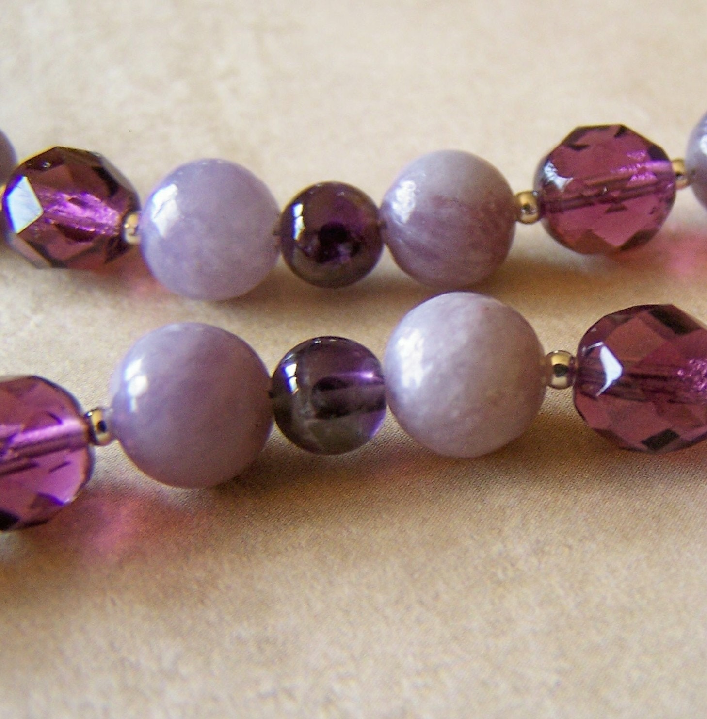 Amethyst and Lilac Stone Necklace