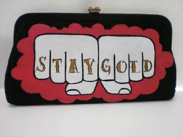 stay gold. tattoo. upcycled. vintage