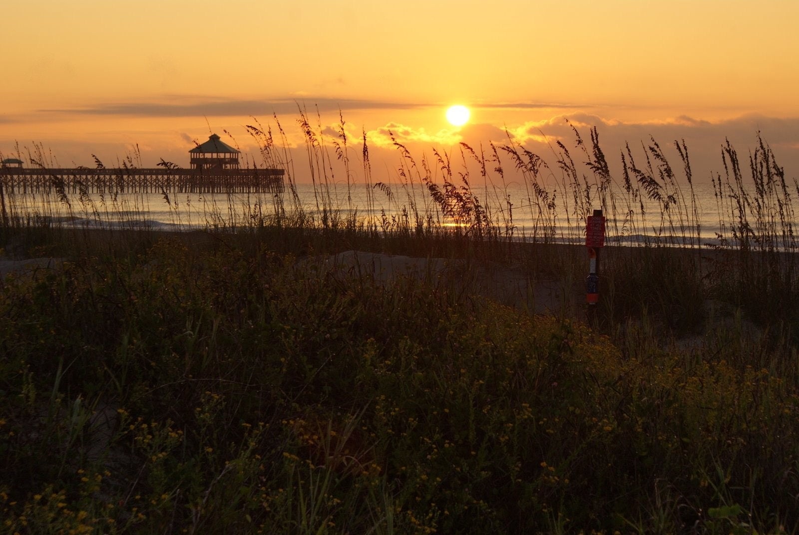Sunrise at Folly Beach in Charleston, South Carolina