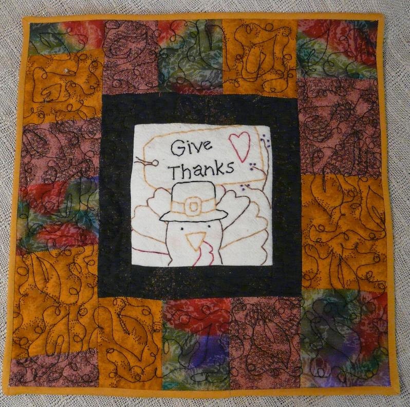 Thanksgiving Give Thanks lil stitchery E PATTERN  - Turkey tag wallhanging hand pilgrim embroidery primitive