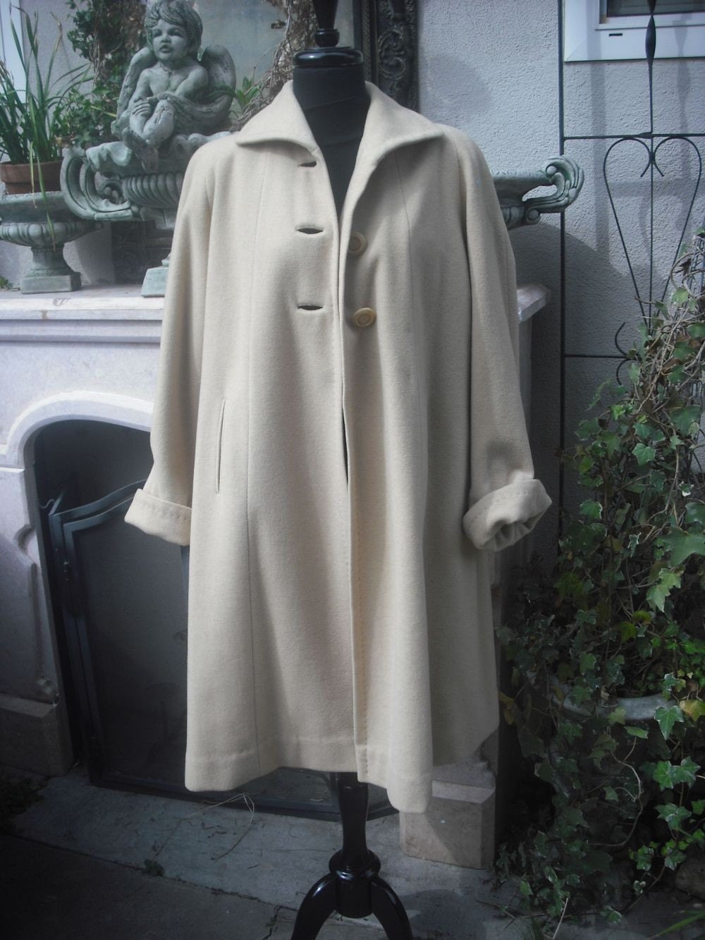 RESERVED 1950s Camel Swing Coat  MAD MEN  Professional Work  Attire Jackie Kennedy