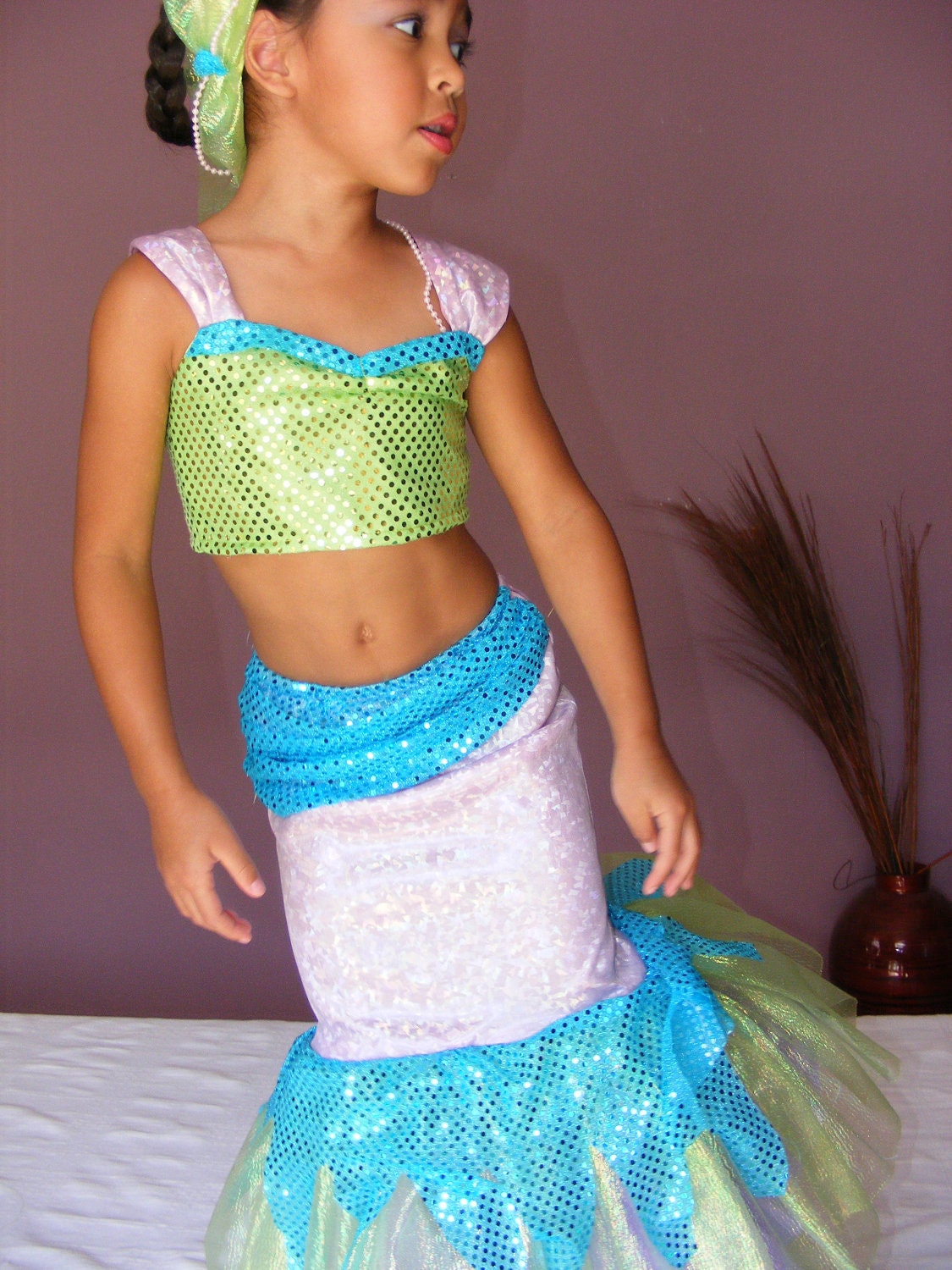 Little Mermaid Costume for Girl Sizes 2t-6