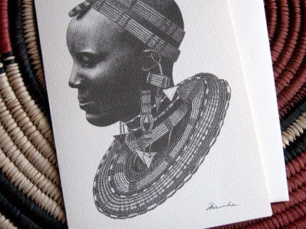 Masai Bride card