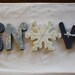 Snow unfinished wood word to decorate you home for the season 8" tall (large snow)