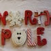 North Pole unfinished wood word to decorate you home for the season