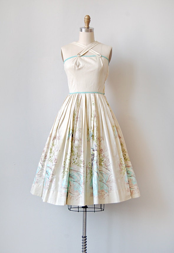 vintage 1950s scenic sundress | LAKE MONTMARTE DRESS
