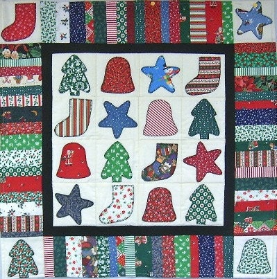 Christmas Quilt Kit  - Easy, Ready to Sew  - Pre-cut Christmas Fabrics