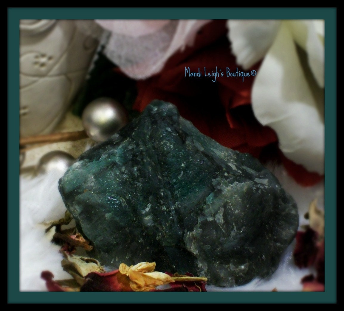 ON SALE Medium Sized Natural Polished Rough Green Emerald Stone