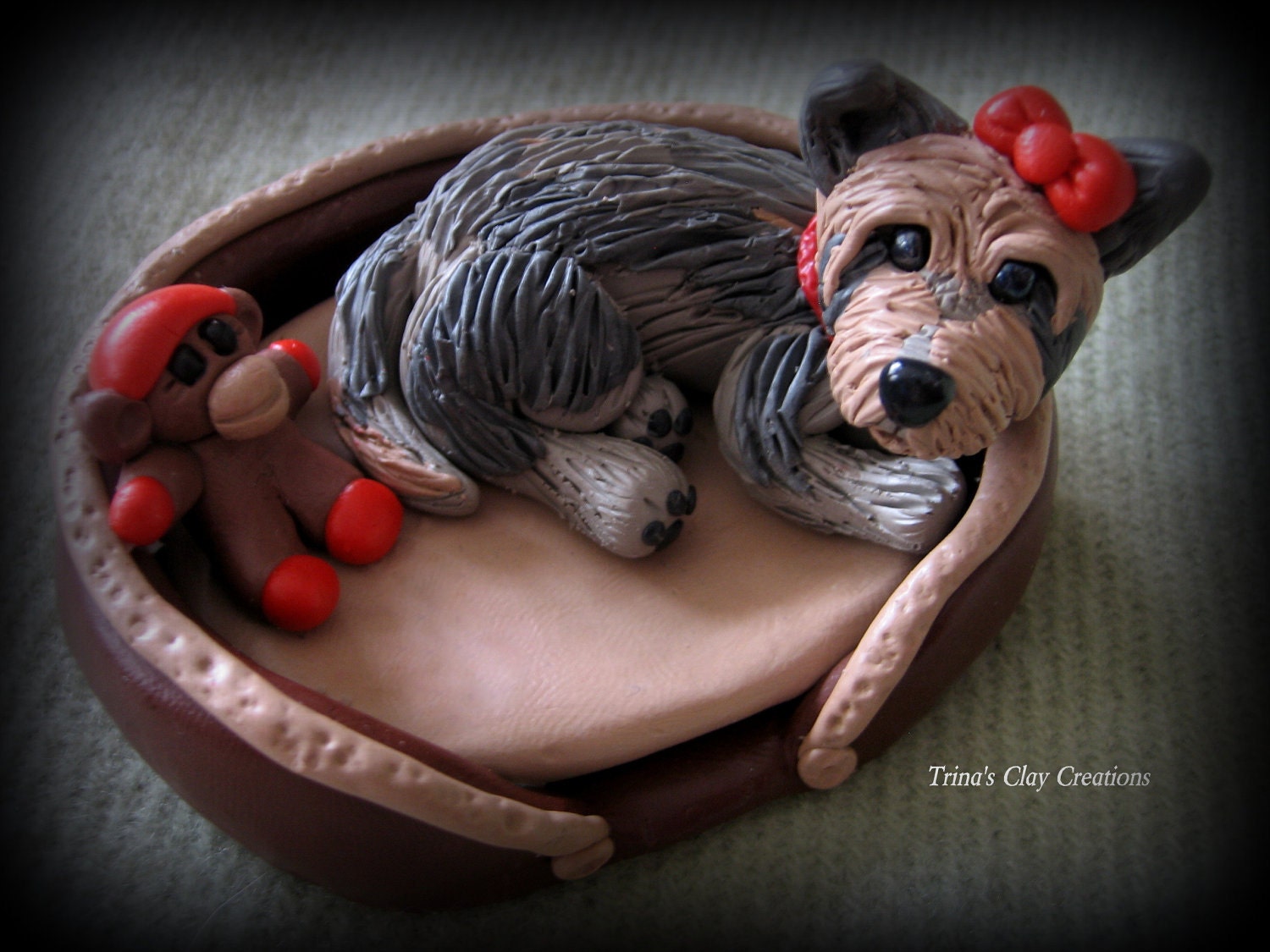 Polymer Clay Dog and Sock Monkey Toy