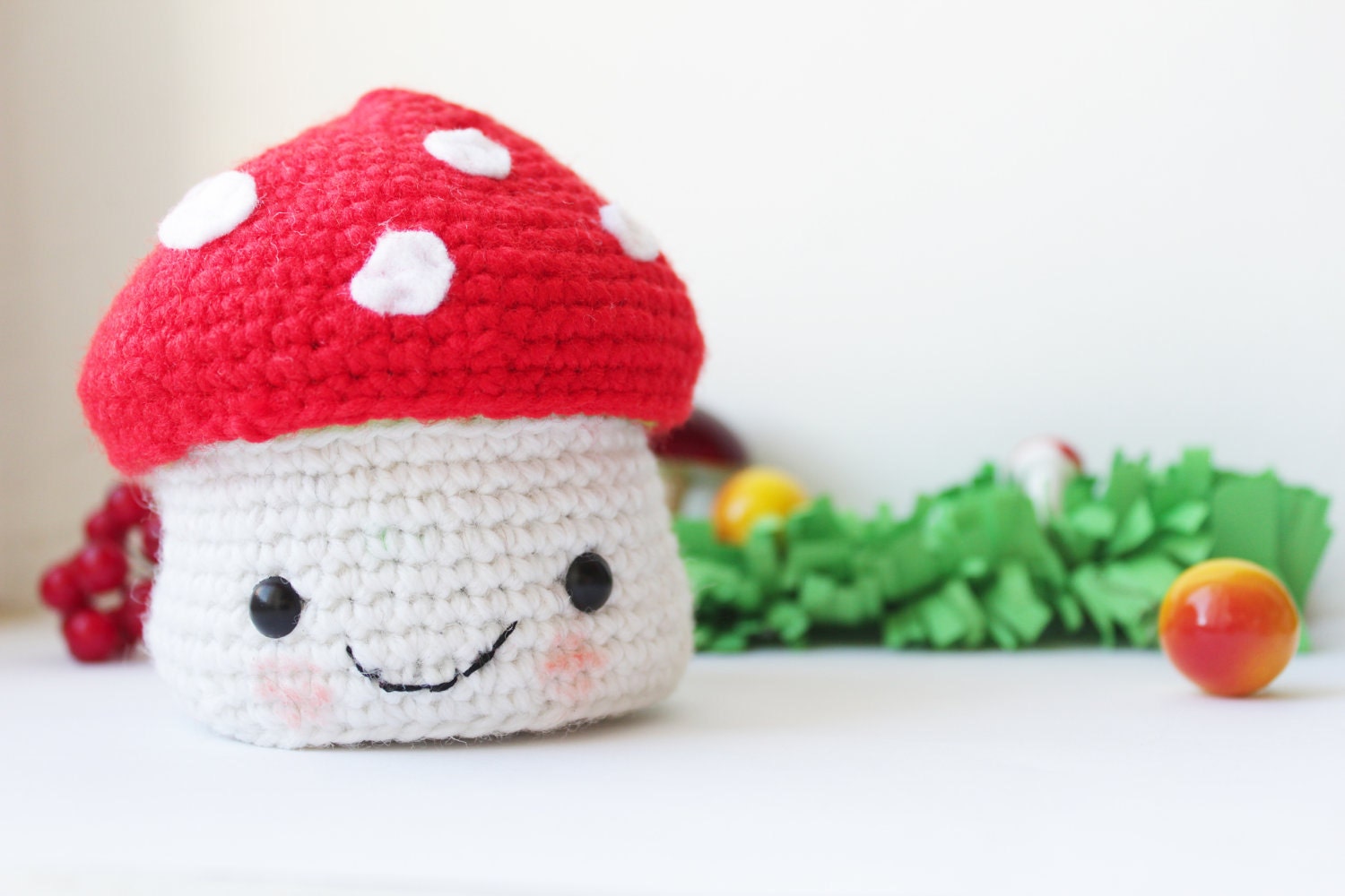Amigurumi Mushroom jewelry box. Available in our Store!