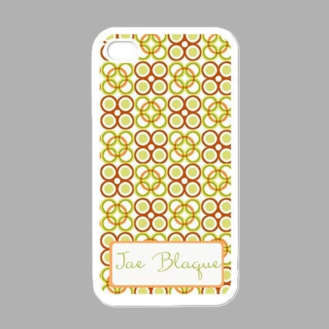 Orange & Green African Inspired Personalized IPhone 4 Case/Cover