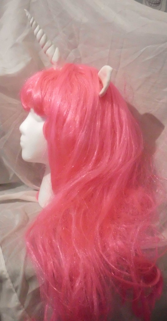 Unicorn Wig Pink Unicorn Horn Costume Wig My Little Pony Cosplay  Pinkie Pie Sweetie belle Headband mlp