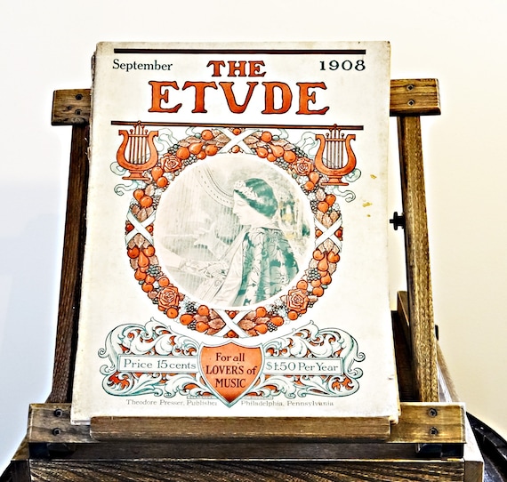 Antique Etude Magazines: 1908 - 1909 (Collection of 5) / Antique Sheet Music