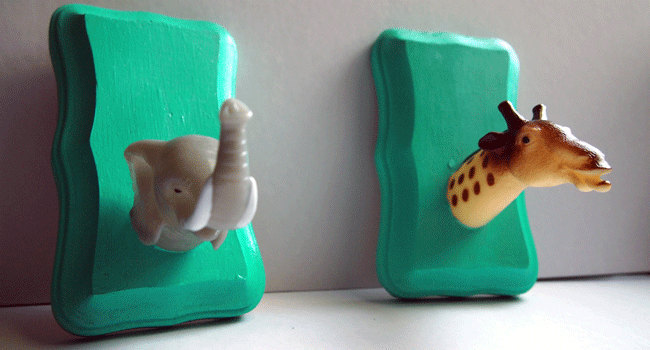 Elephant & Giraffe Toyidermy
