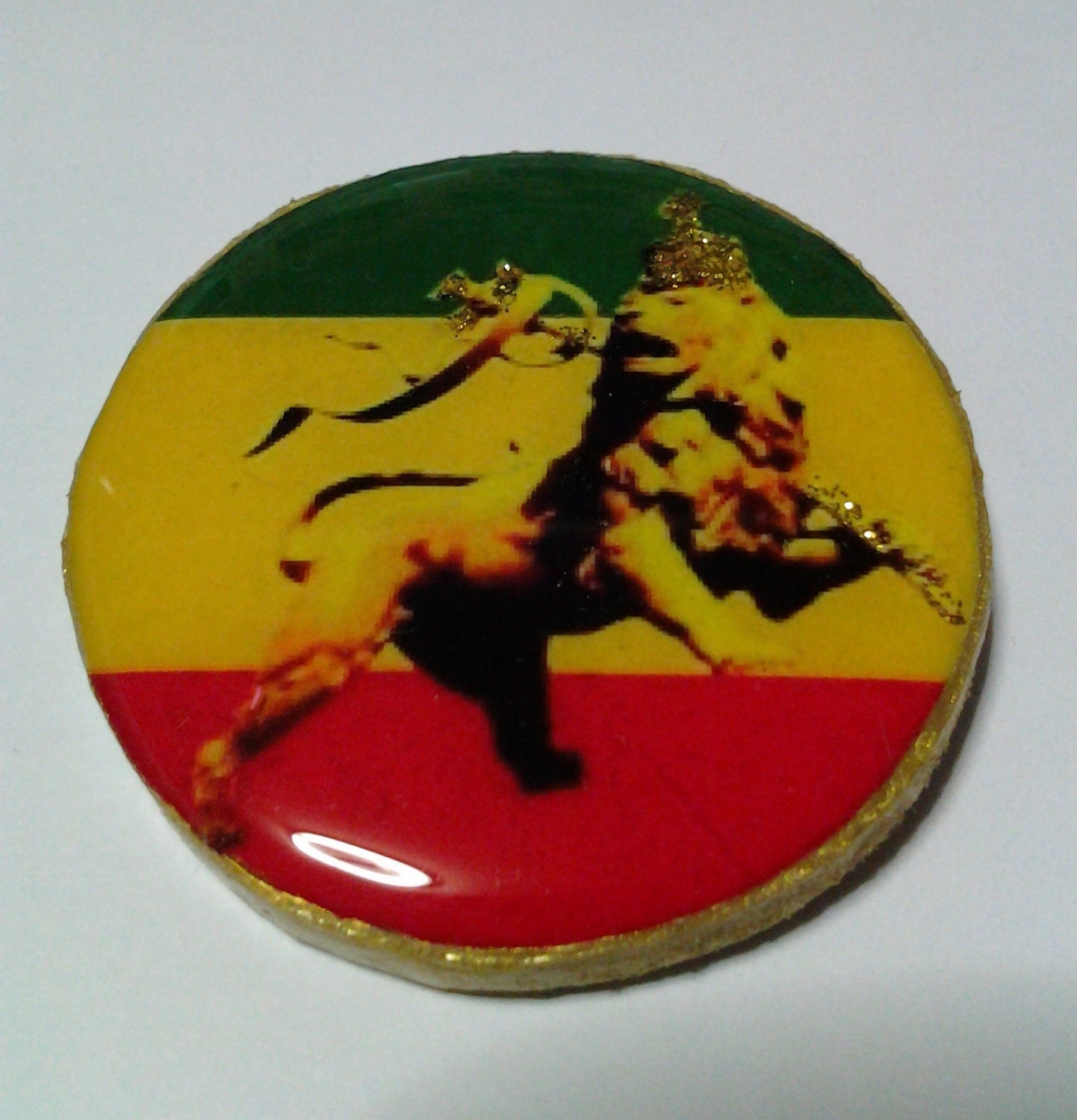 Royal Touch Oval Lion of Judah Badge, Rastafari Guidance