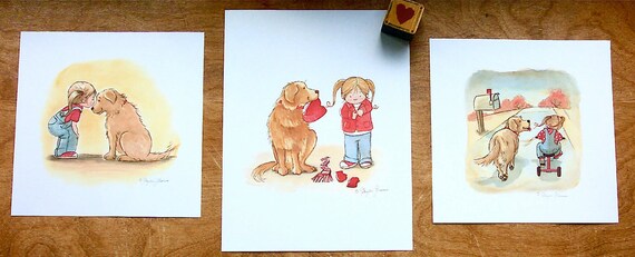 Children's Wall Art Prints - Set of Three Brandy and Emma Prints