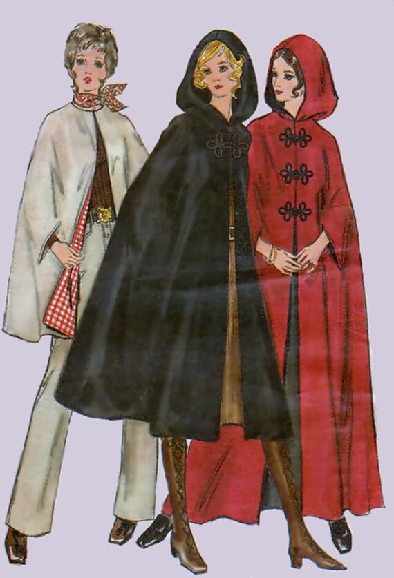 Vintage Sewing Pattern Butterick 5987 Misses' Capes Size 16-18  Bust 38-40 Complete