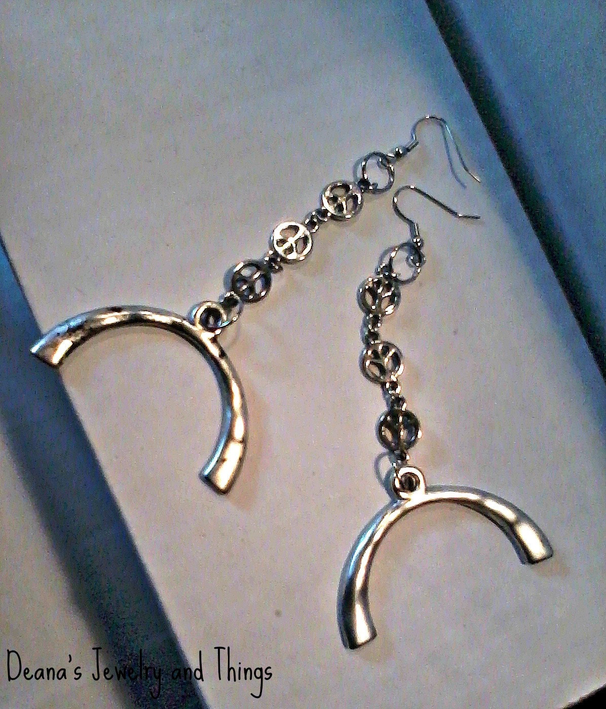 Peace Chain Dangle Earrings