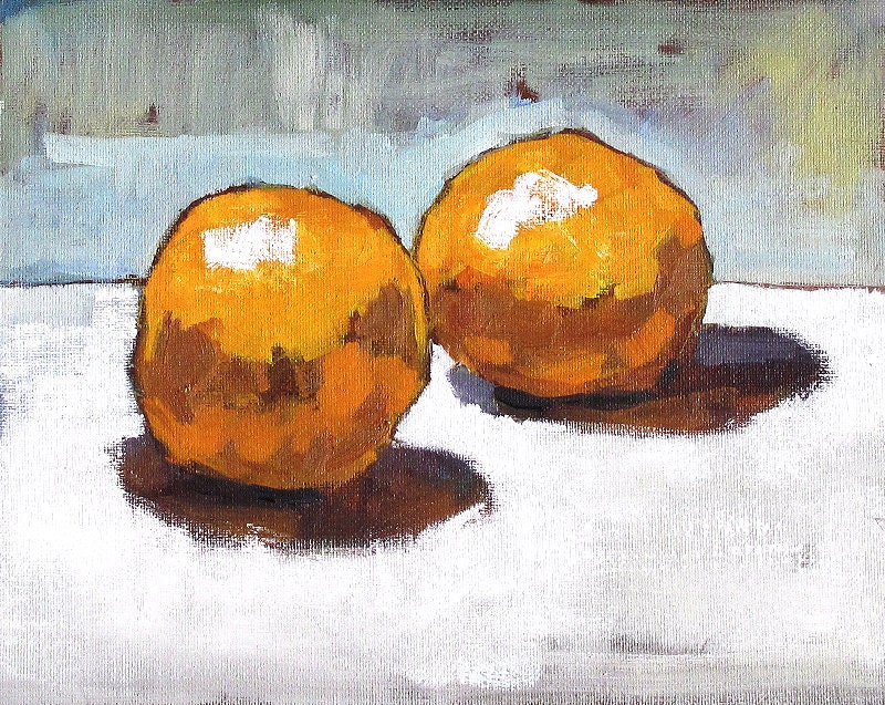 Orange Still Life Painting by Kevin Inman Art