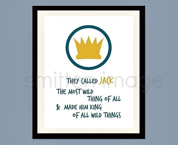 Wild Things Print 8 x 10 Personalized Wall Art