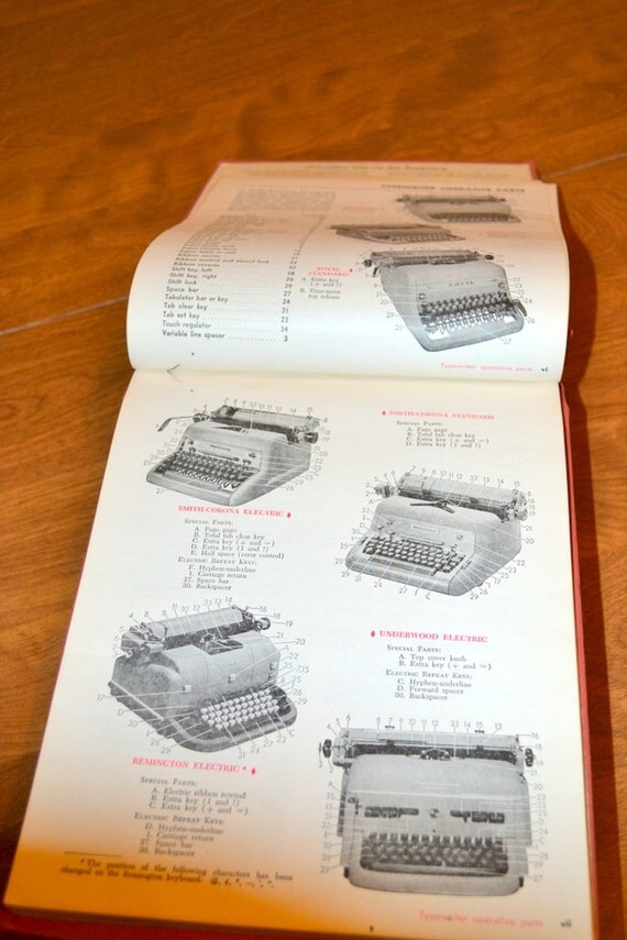 Vintage 1957 20th Century Typewriting Book Elementary Course