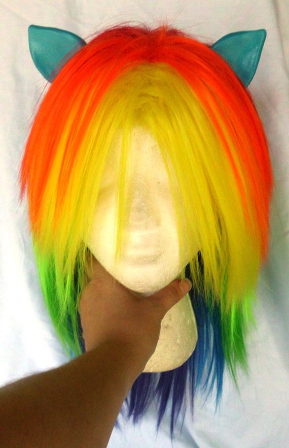 Rainbow Dash Wig MLP Costume Wig My Little Pony Cosplay Burlesque Friendship is Magic