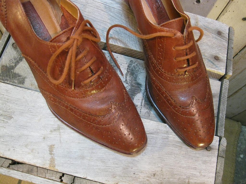 Oxford shoes Wingtip Brown Leather brogue menswear  8