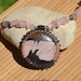 Do wolves really howl at the moon... Beaded cabochon pendant. EBWC