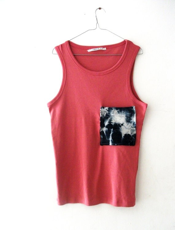 Rust Red Mens Recycled Tank Top