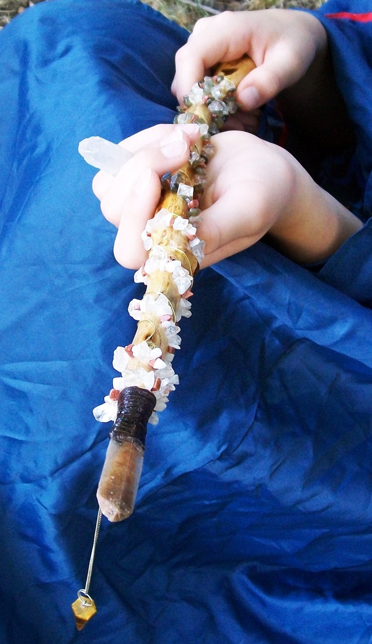 Sands Of Time Gypsum Hour Glass Selenite  Divination Wand