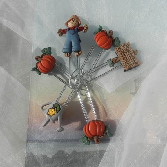 Pumpkin Patch Paperclips Bookmarks