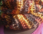 Falling For Fall Crochet Cowl, Circle Scarf, Infinity Scarf